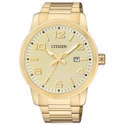 Image of forgyldt rustfri stål quartz Herre ur fra Citizen, BI1022-51P